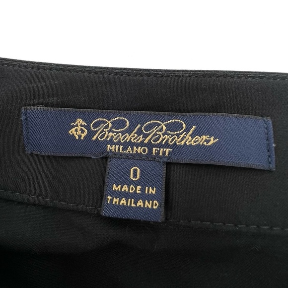 Brooks Brothers Black Cotton Women’s Pants Size 0 Lightweight Stretch New NWT - Picture 3 of 9